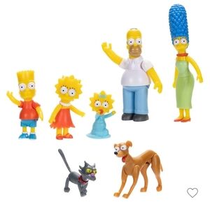 The Simpsons 2.5" Family Mini Figure Set 7pk jakks pacific